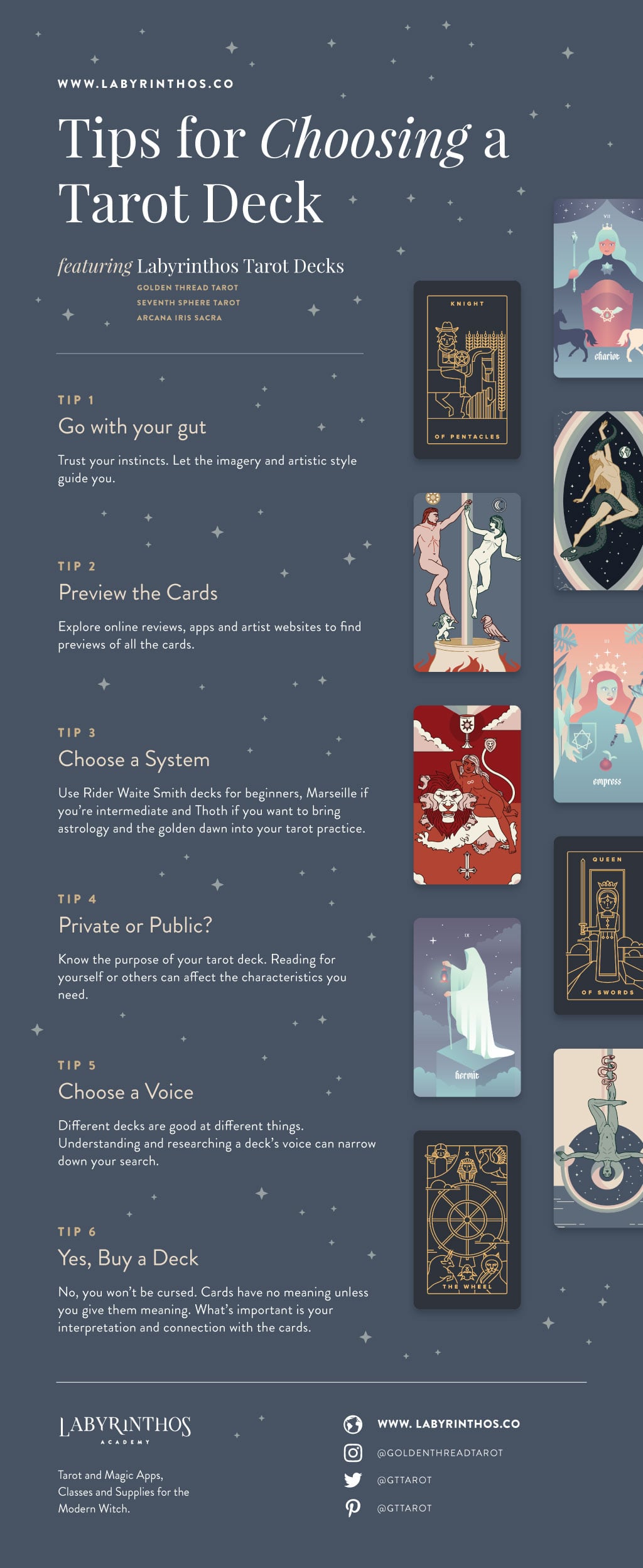Choosing tarot card dimensions made easy! Follow these tips to pick a deck you will love to use.