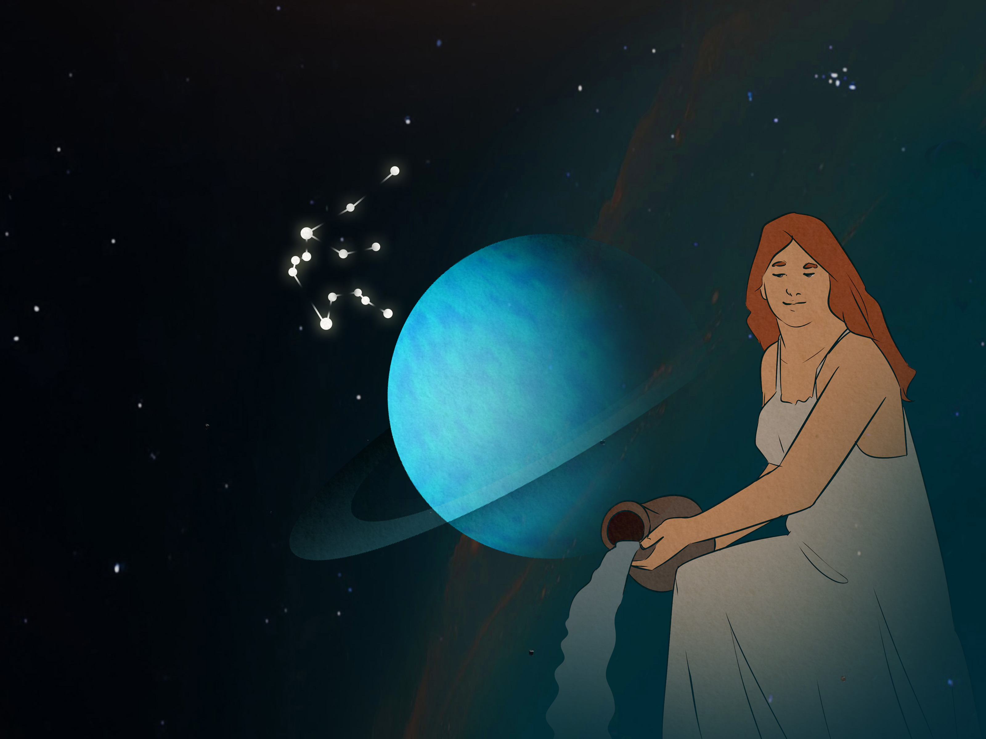 What are the key traits of Neptune in Aquarius? Learn about its idealistic and unconventional nature.