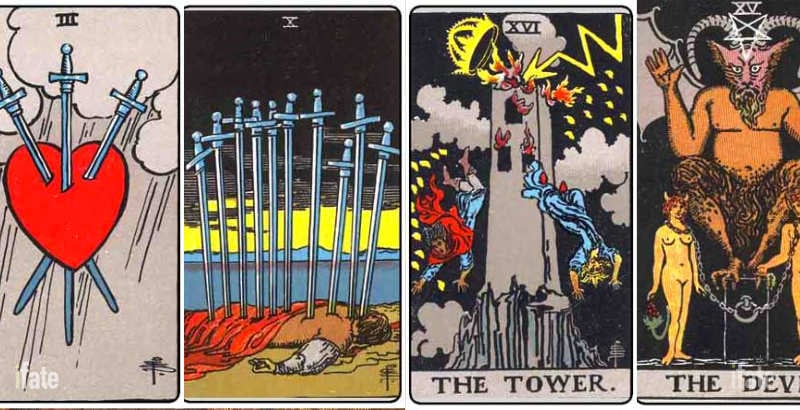 Are these the absolute worst tarot cards to draw? A clear look at some challenging cards.