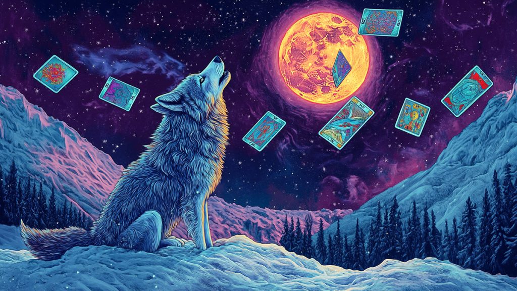 How to use a tarot card featuring a howling wolf in readings? Learn its interpretations for your practice.