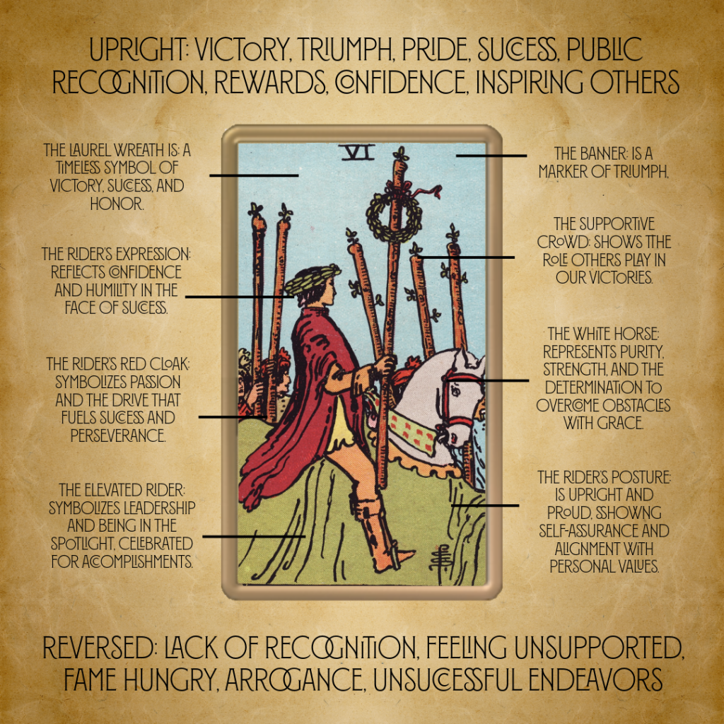 How to read the 6 of wands tarot card meaning? (Learn simple steps to understand this victory card!)